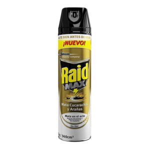 Raid Max Mata Arañas y Cucarachas Sin Olor 360cc